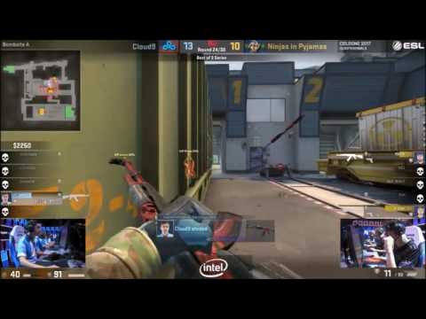 CLOUD 9 SHROUD UNREAL 1V3 VS NIP @ ESL COLOGNE 2017