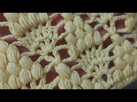 Model ananas crosetat cu punctul puff