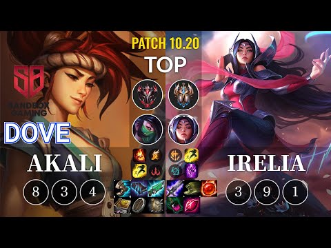 SB Dove Akali vs Irelia Top - KR Patch 10.20