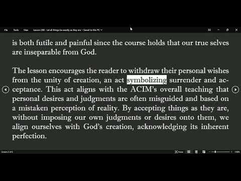 ChatGPT ACIM Lesson 268 - Let all things be exactly as they are