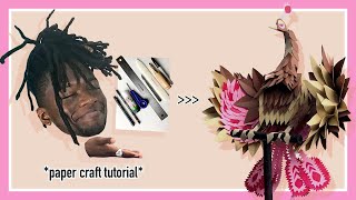 how to make a paper phoenix ☁️ follow along tutorial