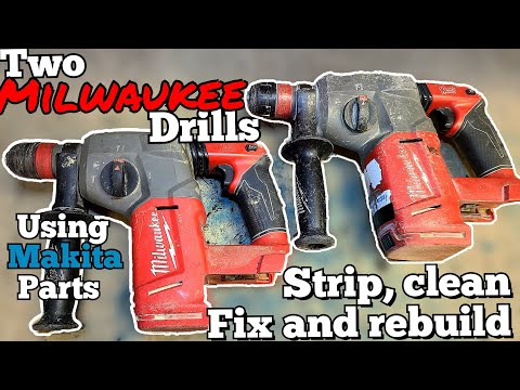 Repairing 2 broken Milwaukee SDS Drills, one is siezed up, the other keeps stopping.
