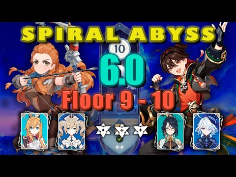 SPIRAL ABYSS: FLOOR 9 & 10 | 6.0 Genshin impact | Gameplay no commented