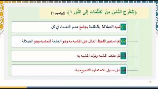 دروس البلاغة (76) (الاستعارة التصريحية والمكنية) image