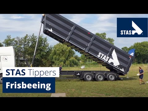 Trucker time off: frisbeeing with a STAS tipper