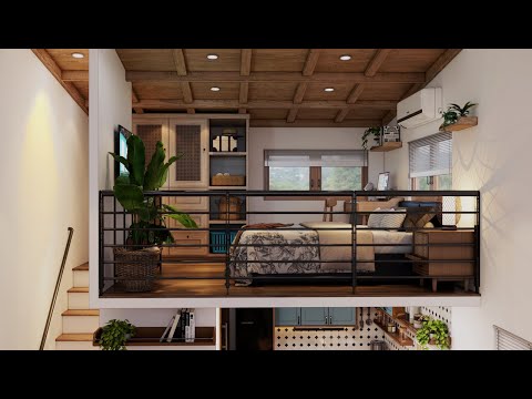 4 x 6 m Minihaus mit Loft – 258 Quadratfuß Grundriss!