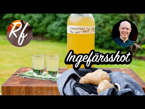 Ingefärsshot du kokar av färsk ingefära och smaksätter med lite honung och råsaft från äpple. >