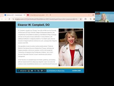 AAOSH Live Webinars: Dr. Ellie Campbell, DO