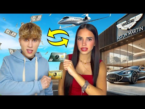 I EXCHANGE CREDIT CARD with my GIRLFRIEND for 24H!