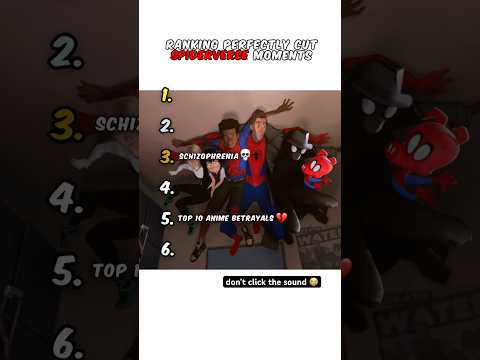 Ranking Spiderverse Moments 😭