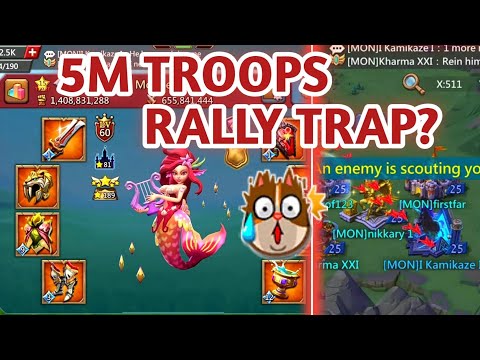 Let's Rally Trap With 5M Troops! He's Hiding a Sneaky 11K Hero? Lords Mobile.