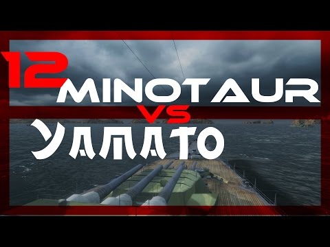 1 YAMATO vs 12 Minotaur - Damage Saturation - World of Warships