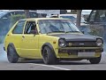 Toyota Starlet KP60 Burnout Leaving a Car Meet