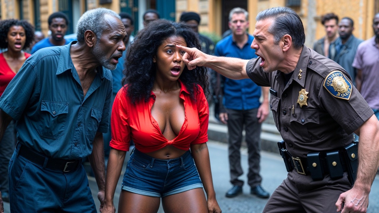 POLICIAL VELHO RACISTA DA UM SOCO NA CARA DE IDOSO NEGRO QUE DEFENDEU SUA FILHA,ATÉ SEU IRMÃO CHEGAR