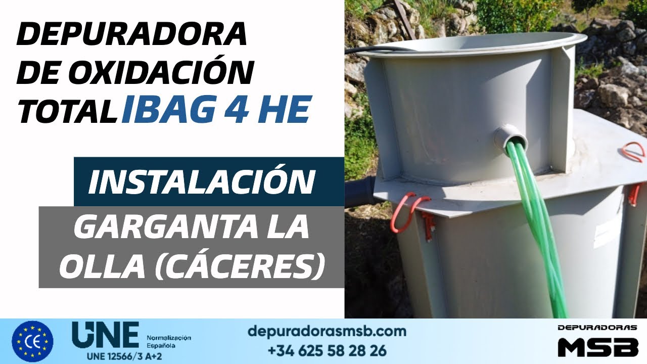 Instalación depuradora de oxidación total | iBag 4HE | Garganta la olla (Cáceres)