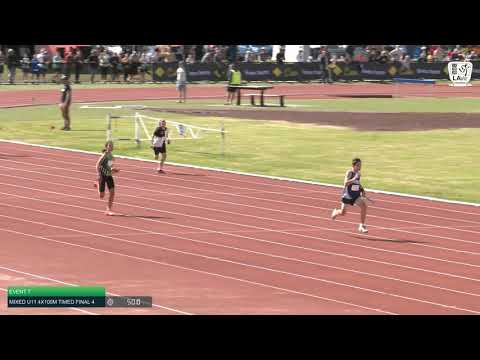 Mixed U11 4x100m Timed Final 4: 2021 Commonwealth Bank State Relays Championships // LAVicTV