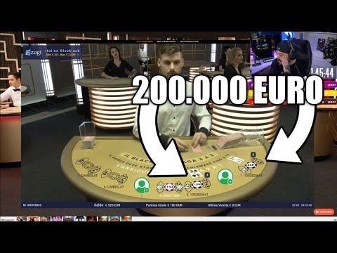 A guy plays €200,000 at BLACKJACK during the LIVE JOKER show and...