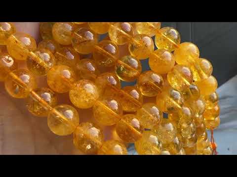 Цитрин 12 мм, круглий