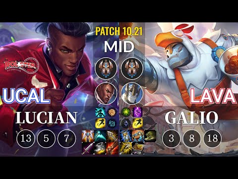 KT Ucal Lucian vs Lava Galio Mid - KR Patch 10.21