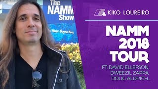 Video thumbnail for NAMM 2018 Tour ft. David Ellefson, Dweezil Zappa, Doug Aldrich... [legendado] by Kiko Loureiro