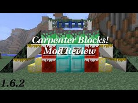 Minecraft - Carpenters Blocks Mod - (Make your own doors,signs and more!) Mod Showcase