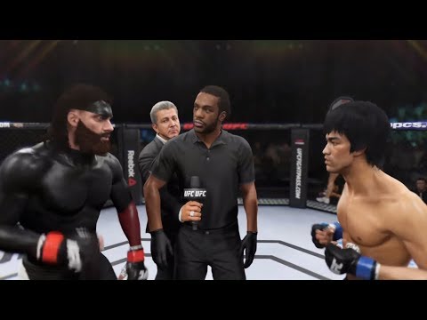 Big Boss vs. Bruce Lee (EA Sports UFC 2) - CPU vs. CPU