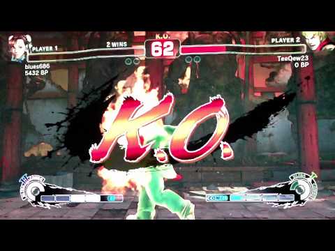 SSF4 - Endless Battle - blues686 (Chun Li) VS TeeQew (Ken)