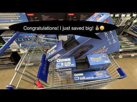 $180 for 1/2", 3/8", and 1/4" Quinn Master Socket Sets at Harbor Freight!