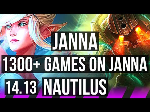 JANNA & Seraphine vs NAUTILUS & Varus (SUP) | 1300+ games, 3/2/12 | NA Master | 14.13