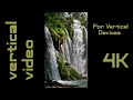 4k Jungle Waterfall Vertical Video Nature Scenery