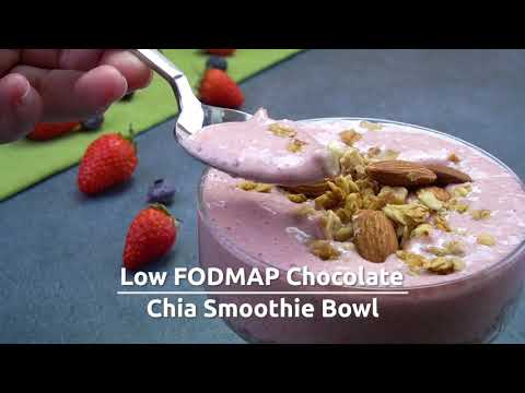 Low FODMAP Chocolate Chia Smoothie Bowl