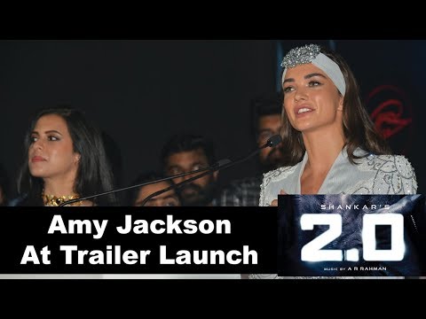Amy Jackson Speech at 2.0 Movie Trailer Launch Event