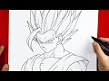 How to Draw Son Gohan Beast - Dragon Ball Super
