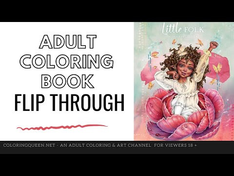 🧜‍♀️ 🌟🧚‍♀️   Little Folk Coloring Book Flip Through | Christine Karron