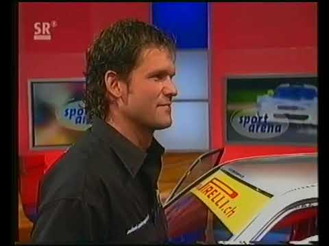 33th Hillclilmb Homburg 2006 (TV Broadcast) Studio Guest Reto Meisel (Mercedes 190 Judd V8 RM1)