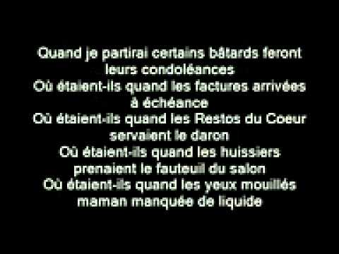 la fouine quand je partirai paroles