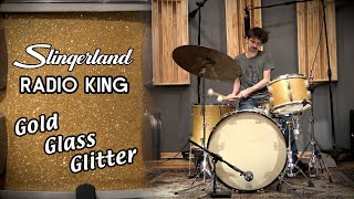 Video thumbnail for 1940s Slingerland RADIO KING Drum Kit - Gold Glass Glitter by Steve Maxwell Drums