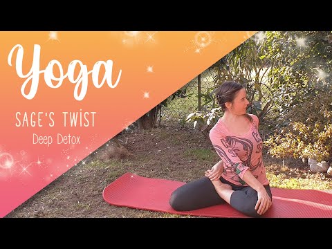 The yoga position of the sage Bharadwaja, deep detox and against sciatica