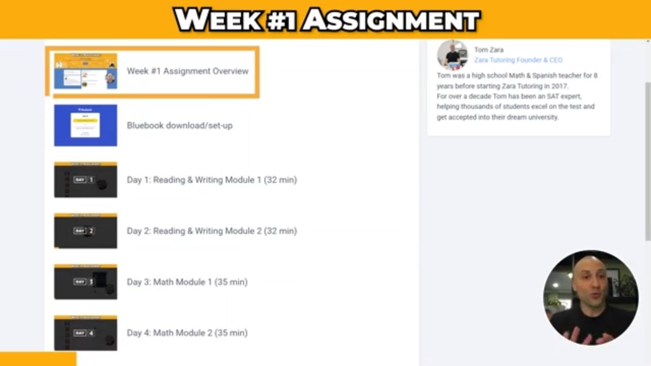 Week #1 Assignment Overview