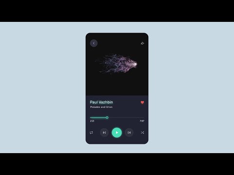 Media player UI design + animation & particle effects