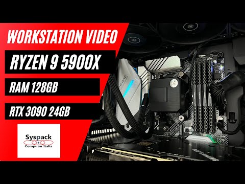 Workstation Video Editing Ryzen 9 5900X 128GB RTX 3090 24GB
