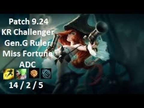 Gen.G Ruler - Miss Fortune vs Jhin - KR Challenger 1451 LP