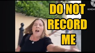 SCIENTOLOGY KAREN ATTACKS THEN RUNS INSIDE SCIENTOLOGY TO HIDE
