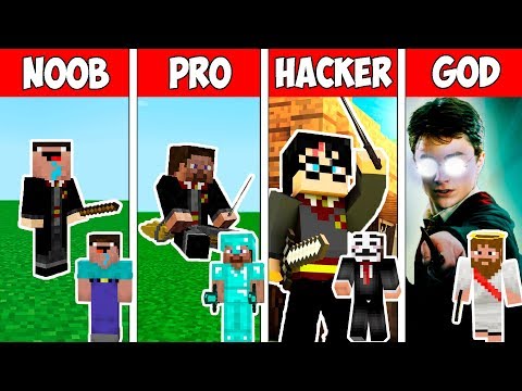 Minecraft NOOB vs PRO vs HACKER vs GOD : HARRY POTTER in Minecraft - Animation