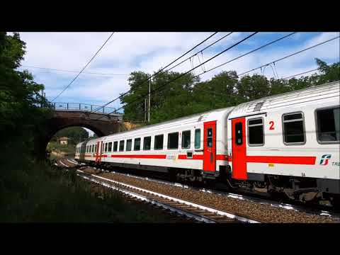 LA SFILATA DEGLI INTERCITY IN TRANSITO SULLA LINEA DEI GIOVI A RIGOROSO (AL) 15 - 7 - 2017