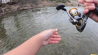 Wade fishing rocky river steelhead fishing with crappie tube