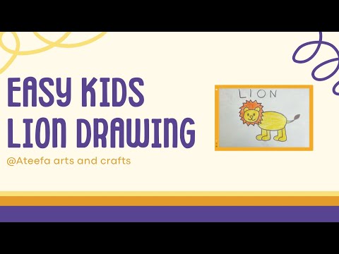 How To Draw Easy Lion🦁🤩| Step-By-Step |  Lion Drawing | @Ateefa_arts_and_crafts.