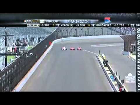 Impresionante final de 4 autos en Indianapolis