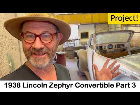 1938 Part 3 Down to Metal! Lincoln Zephyr V12 Convertible Coupe Project with JB Donaldson!