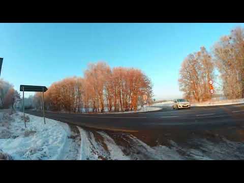 Zimowy timelapse z trasy Chojnice - Charzykowy.
